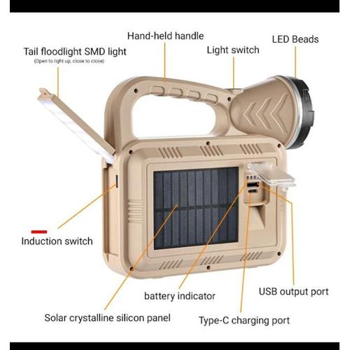 product_image_name-Generic-Torche  solaire Rechargeable Solaire Multifonction-2