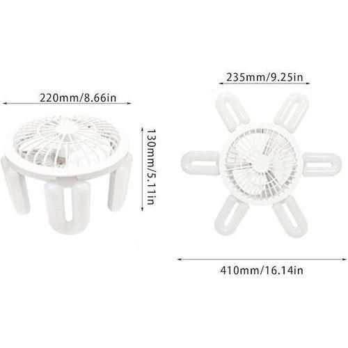 Generic Ventilateur de plafond E27 avec éclairage intégré et télécommande, idéal pour la chambre et la cuisine. - image 3