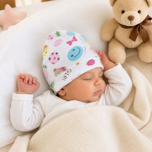 Generic  Kit de 6 Bonnets Bébé – Bonnets Souples à Motifs Assortis - image 3