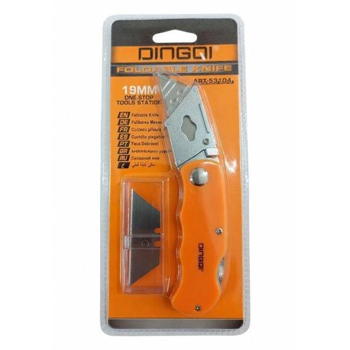 DINGQI Cutter pliable professionnel avec 5 lames interchangeables