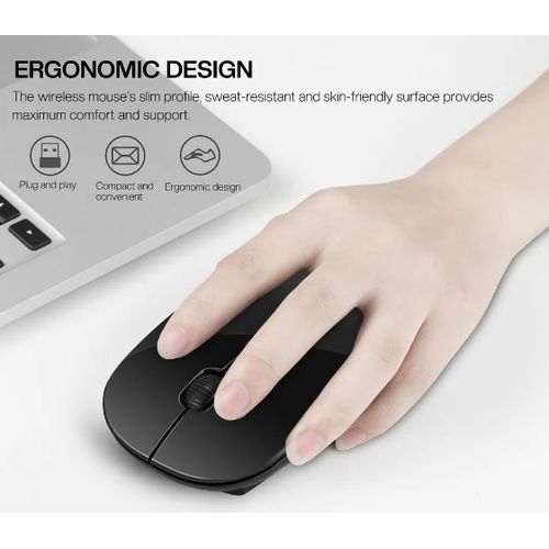 Souris sans fil 2.4G pour ordinateur Portable et de bureau