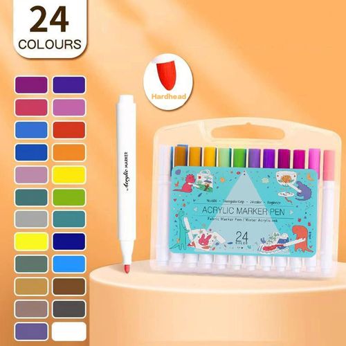 product_image_name-Generic-Stylo de coloriage modèle 3D Ensemble de 24 marqueurs acryliques séchage rapide Stylo pinceau d'art-1