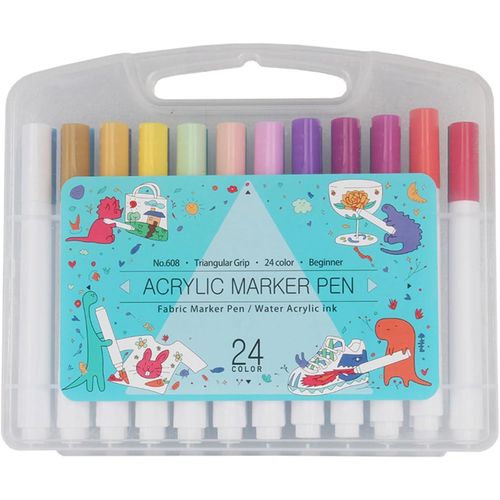 product_image_name-Generic-Stylo de coloriage modèle 3D Ensemble de 24 marqueurs acryliques séchage rapide Stylo pinceau d'art-6