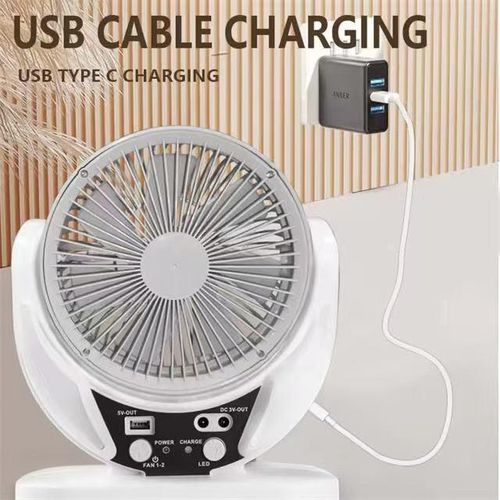 product_image_name-Generic-Ventilateur debout rechargeable de refroidissement à télécommande solaire frais ventilateur-2