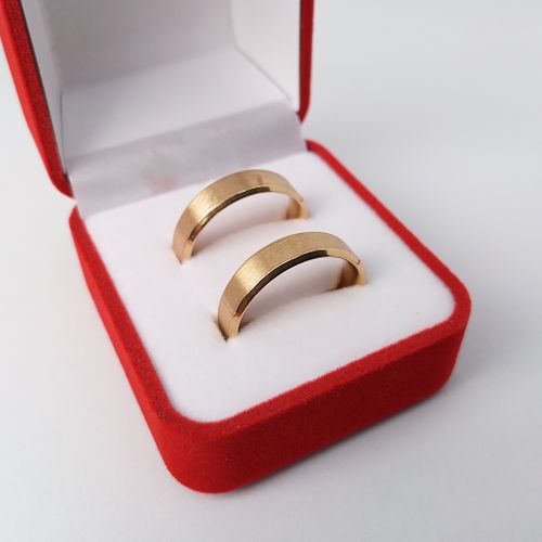 Fashion Bague De Mariage Et De Fiancailles Double En Or Plaque Brosse Prix pas cher Jumia CI