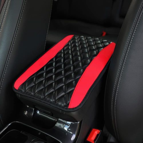  Accoudoir Console Centrale Voiture Accoudoir Tapis Console  Centrale Accoudoir Protection Coussin Auto Accoudoir Boîte Rangement  Antipoussière Couverture Pad Universel Cuir PU (Taille : S-A 29x28x1cm