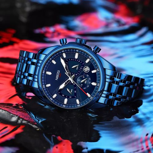 Nibosi Montre Homme De Luxe Bracelet En Acier Inoxydable Grand Ecran Horloge a Quartz Avec Pointeur Lumineux Affichage Analogique Chronographe Avec Calendrier Prix pas cher Jumia CI