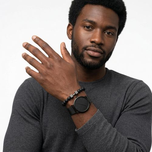 Fashion Montre de mode simple pour homme + ensemble de bracelet - image 2