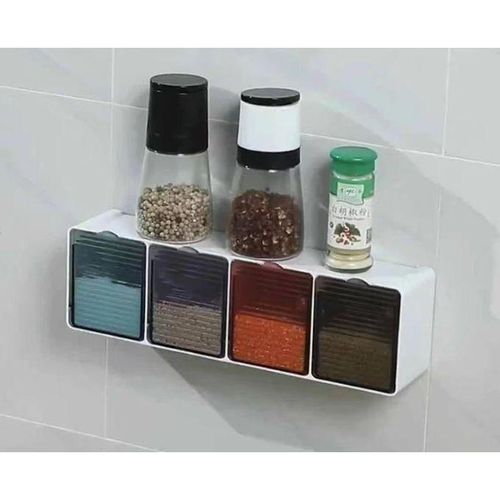 Generic Boîte D'assaisonnement Murale à 4 Grilles Avec Cuillère - image 2