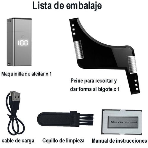 GtyGo Mini rasoir électrique avec peigne de coiffage - image 2
