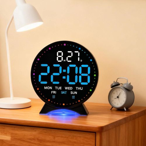 Generic Réveil électronique à LED multifonction -Horloge décorative avec luminosité réglable - image 3
