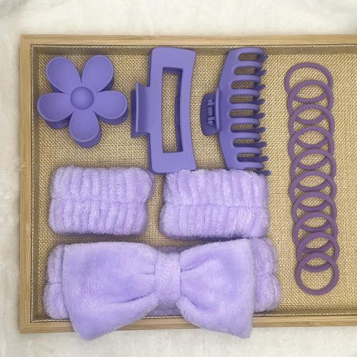 product_image_name-General-Ensemble d'accessoires de cheveux de 16 pièces, pince à cheveux en forme de fleur, serre-tête orné d'un nœud, grande pince à cheveux creuse, élastique à cheveux, lingette absorbante pour poignet, cadeau de la Saint-Valentin-1