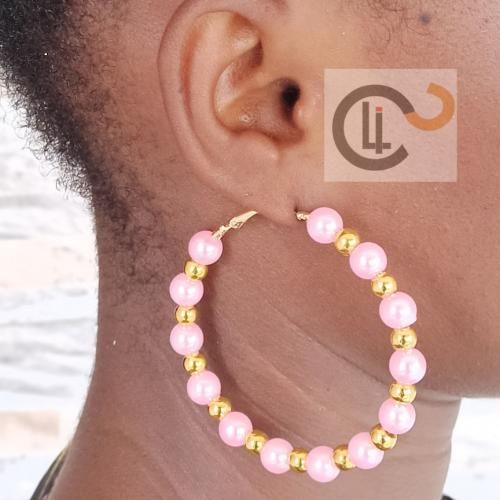 product_image_name-Generic-Boucles D'oreilles Femme Perles Créoles-3