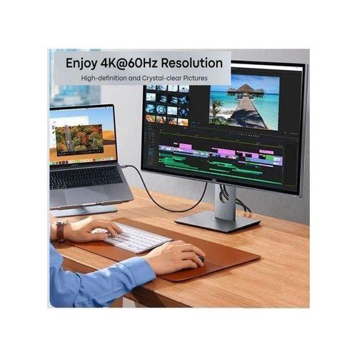 Generic  câble adaptateur USB Type-C vers HDMI 4K UHD de 2 mètres avec une coque en alliage. - image 3