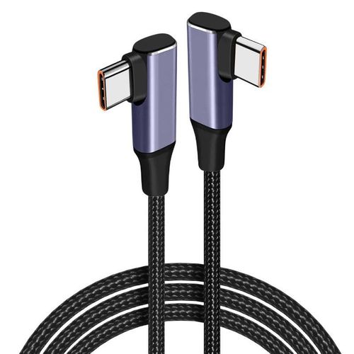 Generic 100W PD Fast Charging USB C-C Cable 2 Right Angle Wire 90 Degree Data Cable