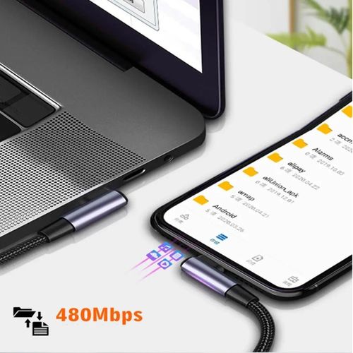 Generic 100W PD Fast Charging USB C-C Cable 2 Right Angle Wire 90 Degree Data Cable - image 4