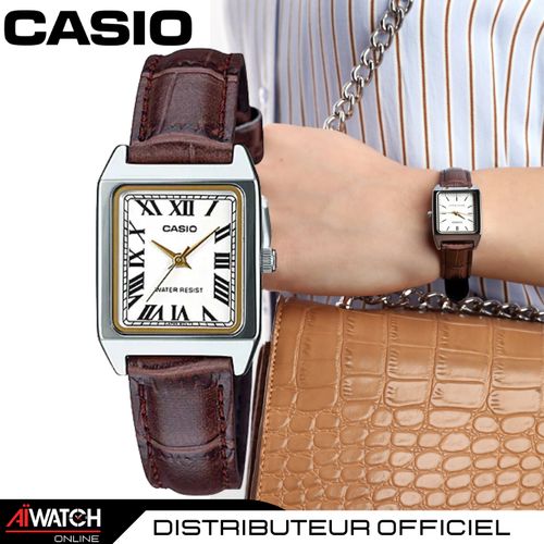 Casio Montre Femme LTP V007L 7B2UDF Charme Gris Marron