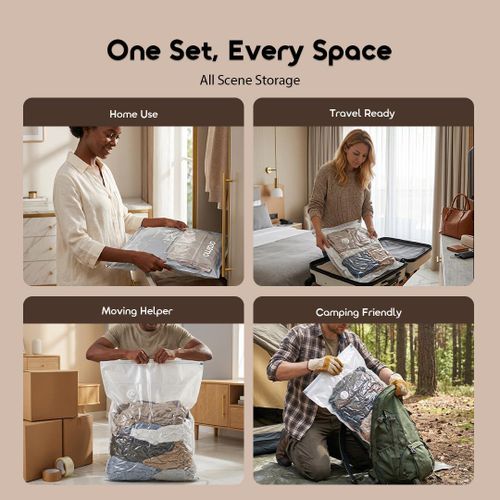 oraimo home VacEase Compact Durable Vacuum Storage Bags (6 pcs) - image 3