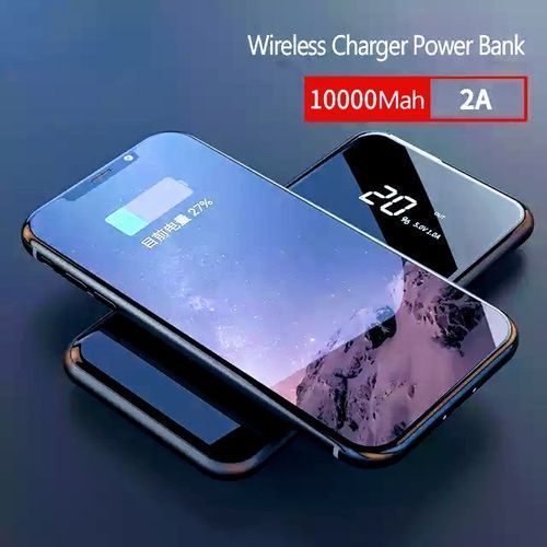product_image_name-Generic-Chargeur Sans Fil 10000mAh Qi PowerBank Support 10W Sans Fil à Charge Rapide Portable - Noir-1