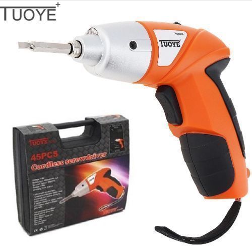 TUOYE TOOLS Tournevis Électrique 45Pcs - Orange/Noir - Prix pas cher