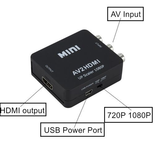 Generic Adaptateur AV 2 HDMI RCA Vers Hdmi - Prix pas cher