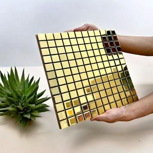 product_image_name-Generic-Mosaïque Murale Autocollante Effet Miroir – Design Carré Luxe-1