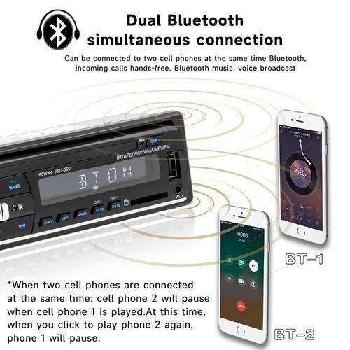 product_image_name-Generic-Poste auto Autoradio Numérique  - Bluetooth - Lecteur MP3 de Voiture - Mains Libres avec Micro Intégré - Ports USB, Carte SD et AUX - Puissance 60W x4 - Télécommande Incluse-6