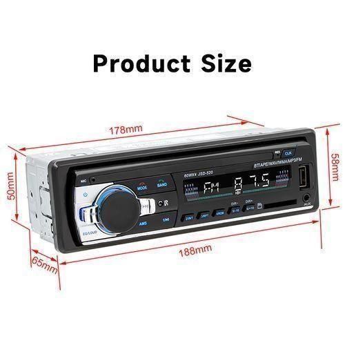 product_image_name-Generic-Poste auto Autoradio Numérique  - Bluetooth - Lecteur MP3 de Voiture - Mains Libres avec Micro Intégré - Ports USB, Carte SD et AUX - Puissance 60W x4 - Télécommande Incluse-7