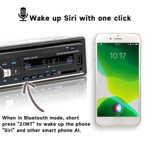 product_image_name-Generic-Poste auto Autoradio Numérique  - Bluetooth - Lecteur MP3 de Voiture - Mains Libres avec Micro Intégré - Ports USB, Carte SD et AUX - Puissance 60W x4 - Télécommande Incluse-8