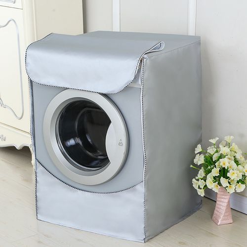 Housse imperméable pour machine à laver, pour la maison, en polyester,  rouleau de lessive, revêtement argenté, étanche à la poussière