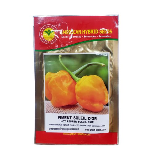 GREEN SEEDS Semence Piment Soleil D'Or - Sachet de 5g