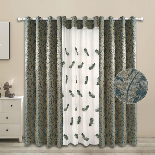 Generic Lot de 03 rideaux élégant pour maison - image 2