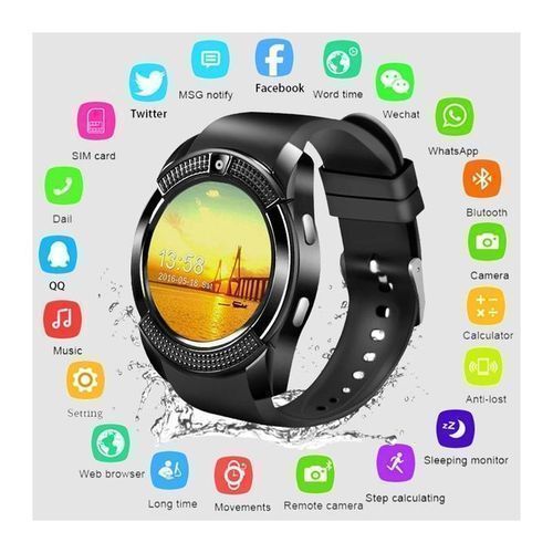 Generic Montre Connect e V8 Tactile Cam ra R siste L eau
