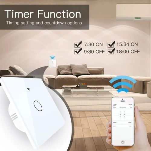 product_image_name-Generic-Interrupteur tactile mural Moes WiFi RF433 Aucun fil neutre nécessaire Vie intelligente sans fil/Tuya App Relais Statut et interrupteur de rétroéclairage-5