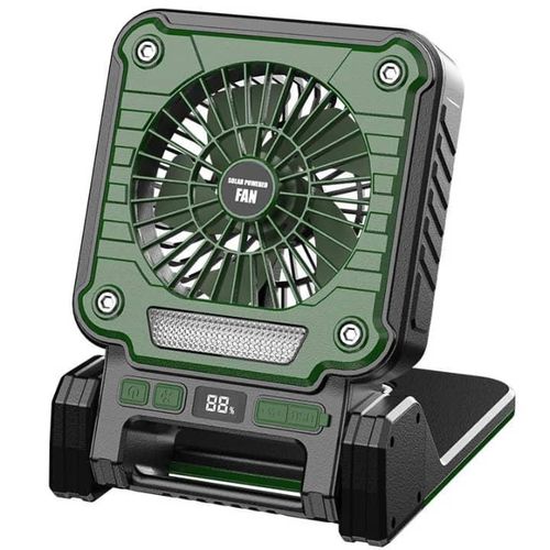 Generic Ventilateur Pliable Rechargeable – USB & Solaire