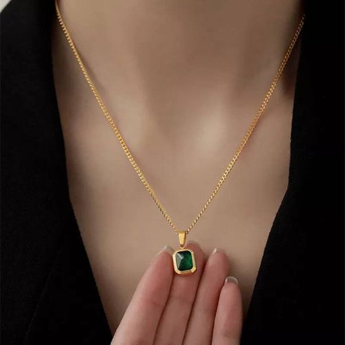 Fashion Chaine Pendentif emeraude Smaragd Femme Prix pas cher Jumia CI