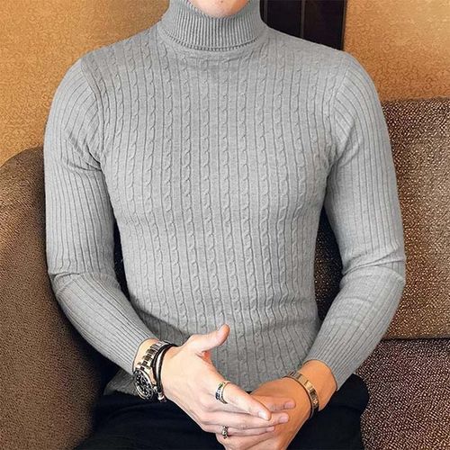 Fashion Pull a Col Roule epais Et Chaud Pour Homme Vetement De Marque Col Haut Couleur Grise Prix pas cher Jumia CI