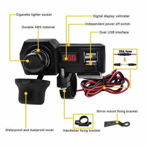 product_image_name-Generic-Prise allume-c-igare pour guidon de moto avec double chargeur USB et voltmètre à LED.-7