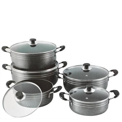 Kitchen Set Lot De 5 Casseroles Vitrées En Acier Inoxydable