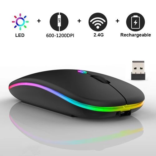 product_image_name-Generic-Lumineuse Souris Sans Fil - 2.4G - Hb04-Noir-1