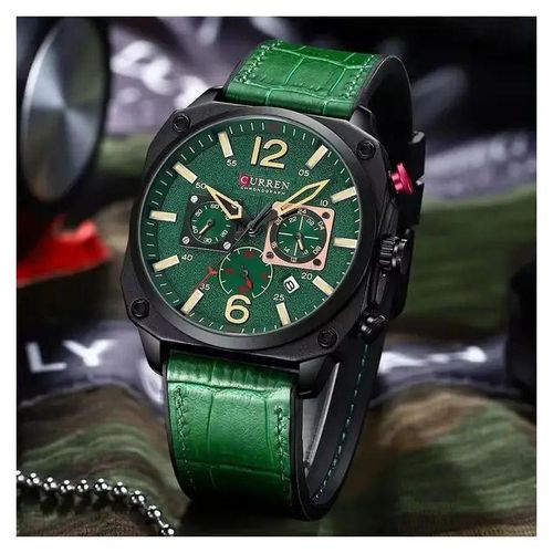 General original  Montre de Luxe en Cuir Vert