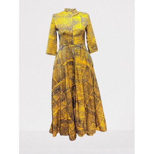 KELYAWAX Robe De Luxe Longue Pour Femme Jaune Prix pas cher