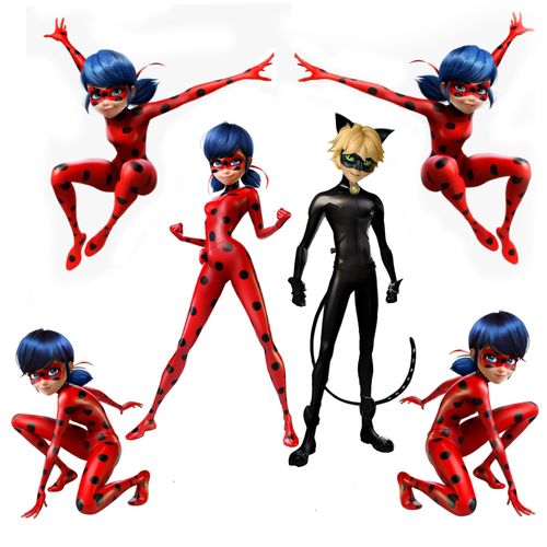 50 pièces Miraculous Ladybug Coffres à bagages autocollant Cat Noir fond  d'écran décalcomanies de voiture de mode - Cdiscount Maison