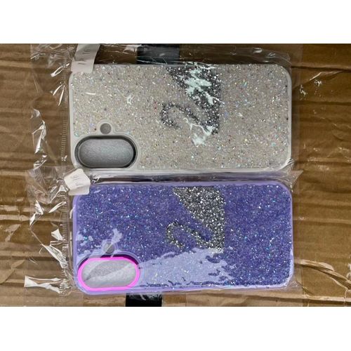 product_image_name-Generic-Coque compatible a iPhone 16 Plus Blanc pailleté ( Argenté ) + 2 antichoc -1