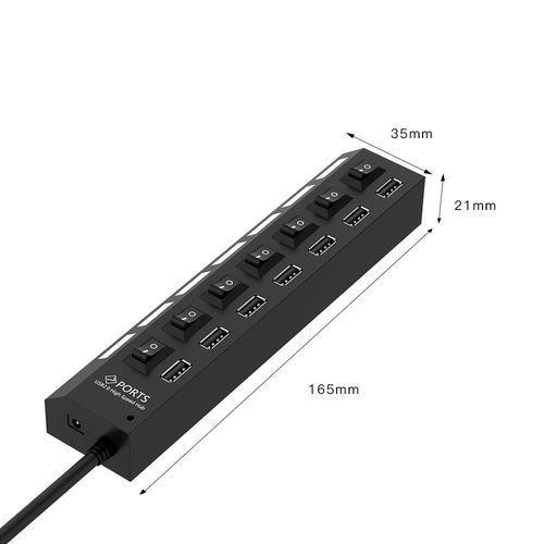 product_image_name-Generic-Hub USB à 7 Ports Avec Commutateur ON / OFF-7