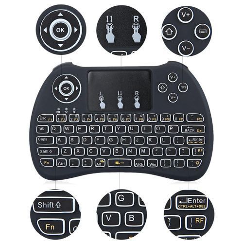 Mini Clavier plus Souris Sans Fil - Noir - Jabeas