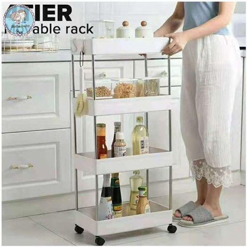 product_image_name-Generic-Etagère De Rangement Mobile à 4 Couches à Usage Multiple Pour Cuisine Et Salle De Bain-1