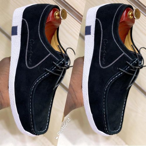 product_image_name-Geogra-Chaussure Homme En Mocassin - Noir/Blanc-1