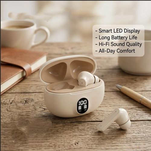 WinWolf Wireless Bluetooth 5.3 Gaming Earphones LED Power Display Touch Control Earbuds-895B Skin - image 4
