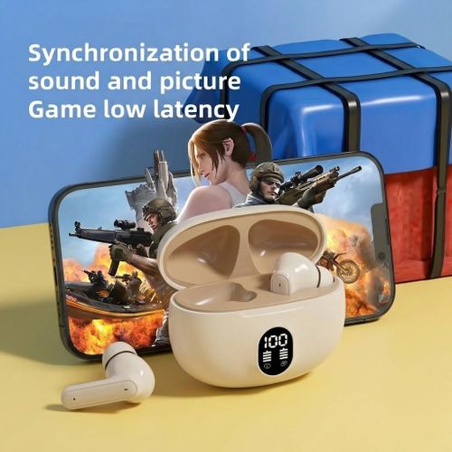 WinWolf Wireless Bluetooth 5.3 Gaming Earphones LED Power Display Touch Control Earbuds-895B Skin - image 5